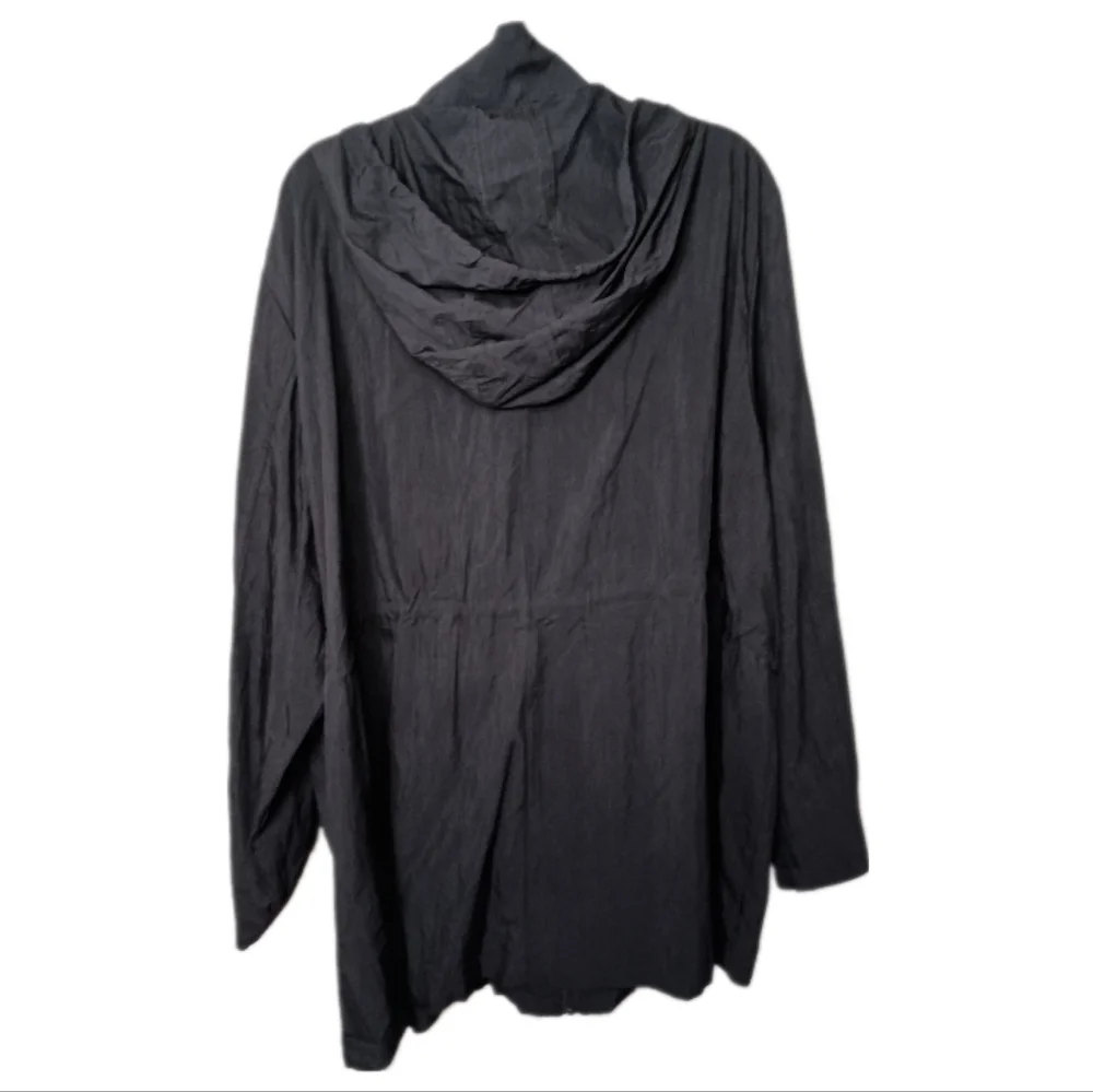 BloomChic Black Lightweight Hooded Jacket 22W-24W NWT - Picture 3 of 11